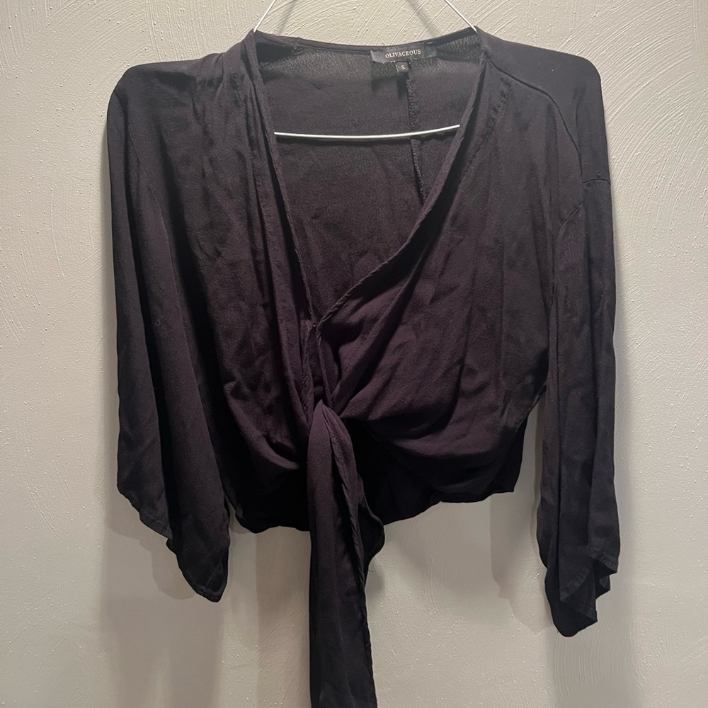 Black Wrap Top